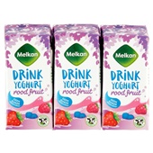 Melkan drink yoghurt rood fruit voorkant