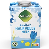 Melkan halfvolle melk houdbaar voorkant