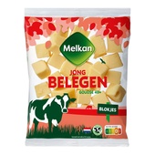 Melkan kaasblokjes  48+ jong belegen voorkant