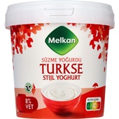 Melkan yoghurt turkse stijl 8% voorkant