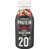 Melkunie drinkyoghurt strawberry vanilla protein drink voorkant