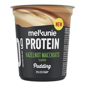 Melkunie proteïne pudding hazelnoot macchiato voorkant