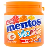 Mentos chewing gum with vitamins citrus blend voorkant