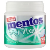 Mentos gum Bottle white greenmint achterkant