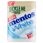 Mentos gum bottle white sweet mint voorkant