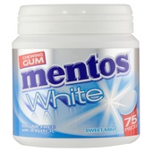 Mentos gum bottle white sweetmint achterkant