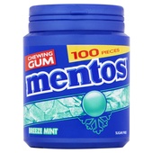 Mentos kauwgom Bottle Breeze Mint achterkant