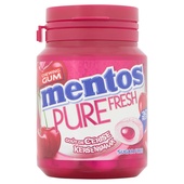 Mentos pure fresh chewing gum kersensmaak achterkant