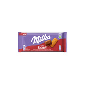 Milka biscoff 90 gram voorkant