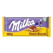 Milka chocoladereep  choco biscuit  voorkant