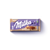 Milka chocoladereep hazelnoot créme voorkant