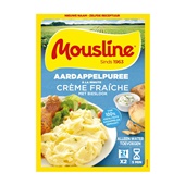 Mousline aardappelpuree chreme fraiche en bieslook voorkant