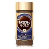 Nescafé Gold oploskoffie cafeïne vrij voorkant