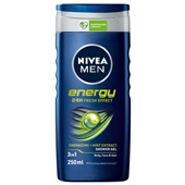 Nivea douchegel energy shower gel 3in1 voorkant