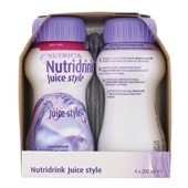 Nutricia Juice Style Cassis 4x200 ml achterkant