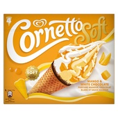 Ola cornetto mango white chocolade voorkant