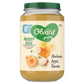Olvarit Baby/Peuter Fruithapje Abrikoos, Appel En Banaan voorkant