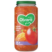 Olvarit baby/peuter maaltijd tomaat, kalkoen en pasta voorkant
