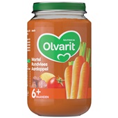 Olvarit baby/peuter maaltijd wortel, rundvlees en aardappel voorkant