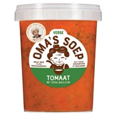 Oma's Soep tomaat en verse basilicumsoep voorkant