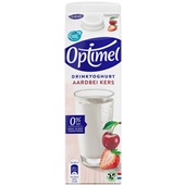 Optimel Drinkyoghurt aardbei kers 0% voorkant