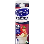 Optimel drinkyoghurt proteïne aardbei-banaan voorkant