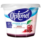 Optimel Yoghurt Griekse stijl kers 0% vet voorkant