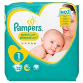 Pampers premium protection luiers newborn carry pack voorkant