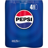Pepsi regular blik 4-pack voorkant