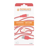 Phonejuice USB kabel 3 meter roze voorkant
