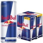 Red Bull Energiedrank Regular 4X25CL voorkant