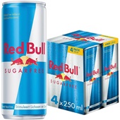 Red Bull Energiedrank Sugar Free 4X25CL voorkant