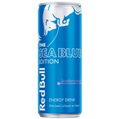 Red Bull energy drink sea blue edition voorkant