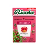 Ricola keelpastilles cranberry suikervrij voorkant