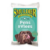 Smuldier dierenvoeding pens en vlees achterkant