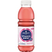 Sourcy vitaminewater framboos cranberry 0% voorkant