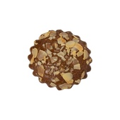 Spar roomboter mini speculaas gevulde koek met amandelschaafsel achterkant