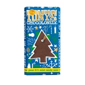 Tony's chocolonely chocoladereep candy cane puur voorkant