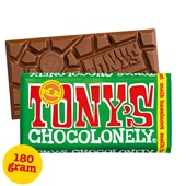 Tony's chocolonely chocoladereep melk hazelnoot achterkant