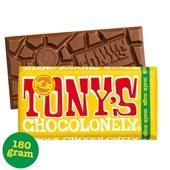 Tony's chocolonely chocoladereep melk noga achterkant