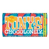 Tony's chocolonely melk karamel amandel achterkant