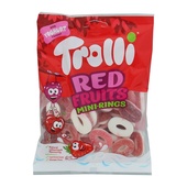 Trolli snoep mini rings rood fruit voorkant