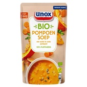 Unox Biologische soep in zak pompoensoep voorkant
