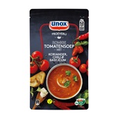 Unox proeverij soep in zak romige tomatensoep voorkant