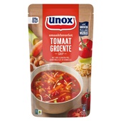 Unox soep in zak tomaten groente soep voorkant