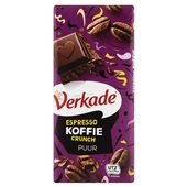 Verkade chocoladereep Espresso Koffie Crunch Puur voorkant