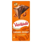 Verkade chocoladereep melk karamel zeezout voorkant