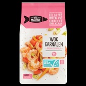 Vis Mari wokgarnalen rauw gepeld