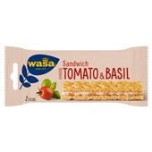 Wasa sandwich cheese tomato & basil voorkant