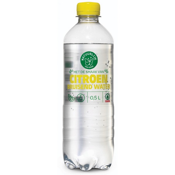 bruisend water met citroen voorkant